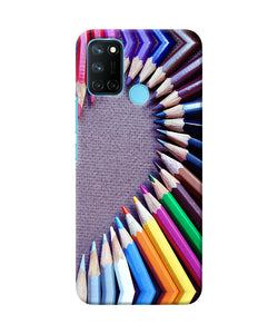 Color pencil half heart Realme C17/Realme 7i Back Cover