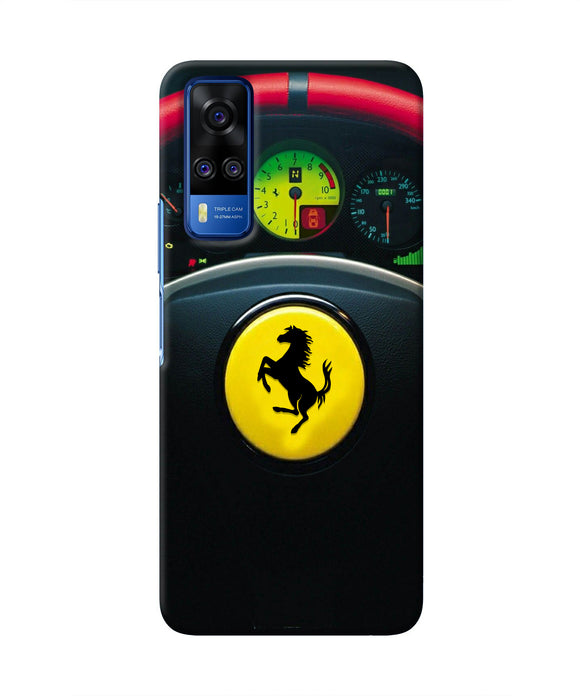 Ferrari Steeriing Wheel Vivo Y51A/Y51 2020 Real 4D Back Cover