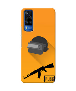 PUBG Helmet and Gun Vivo Y51A/Y51 2020 Real 4D Back Cover