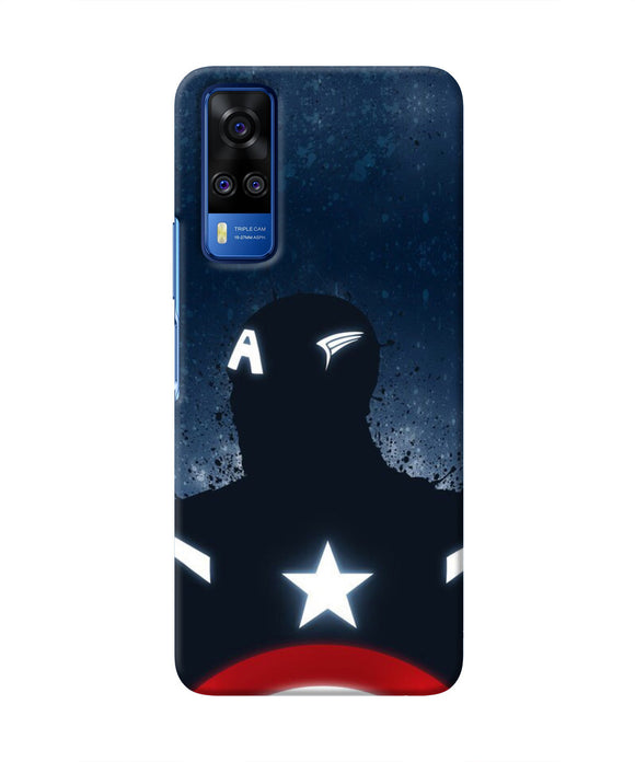 Captain america Shield Vivo Y51A/Y51 2020 Real 4D Back Cover