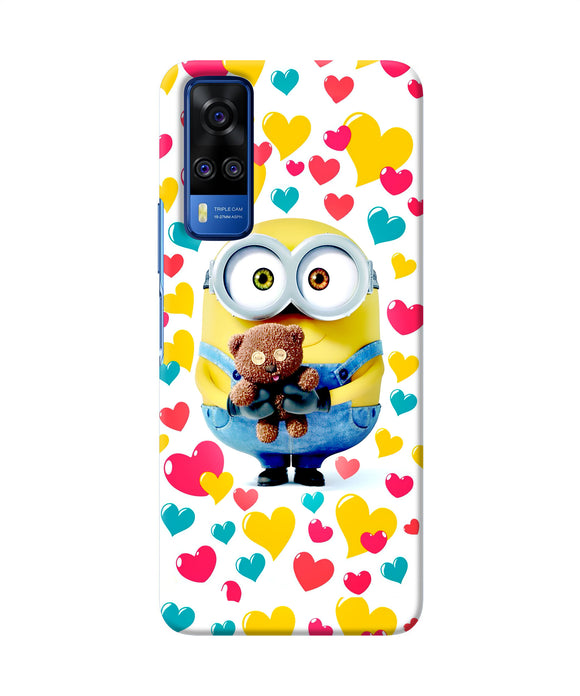 Minion teddy hearts Vivo Y51A/Y51 2020 Back Cover