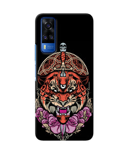 Abstract tiger Vivo Y51A/Y51 2020 Back Cover