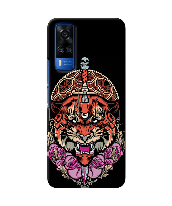 Abstract tiger Vivo Y51A/Y51 2020 Back Cover