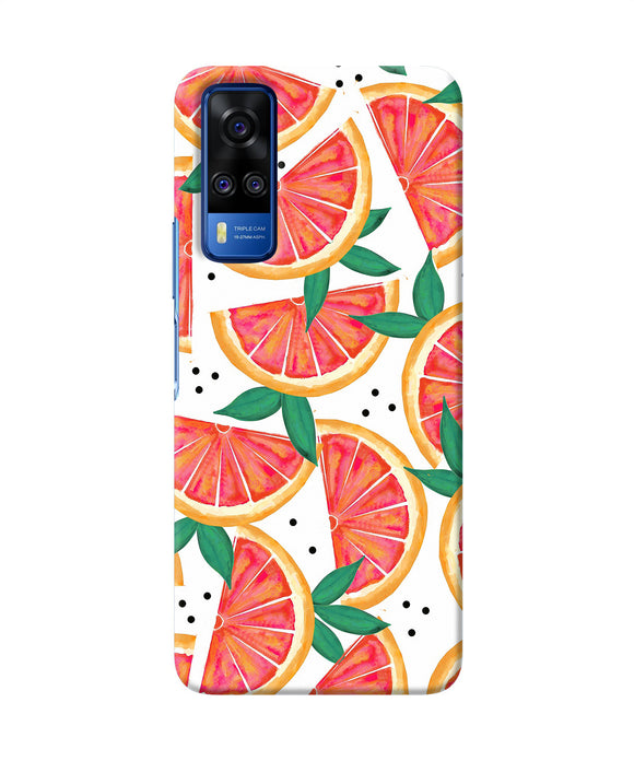 Abstract orange print Vivo Y51A/Y51 2020 Back Cover