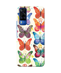 Abstract butterfly print Vivo Y51A/Y51 2020 Back Cover