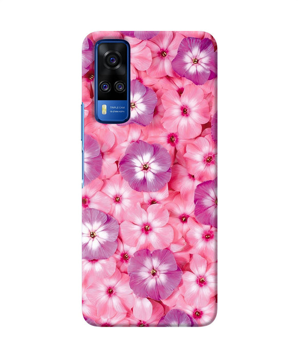 Natural pink flower Vivo Y51A/Y51 2020 Back Cover