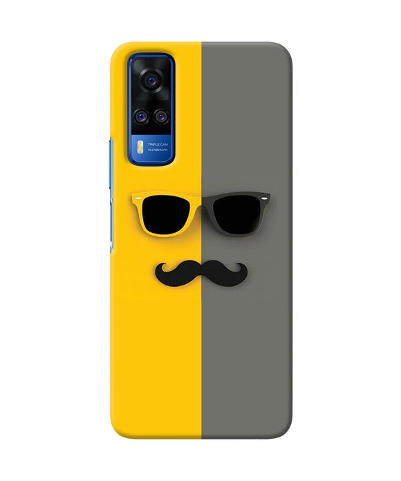 Mustache glass Vivo Y51A/Y51 2020 Back Cover