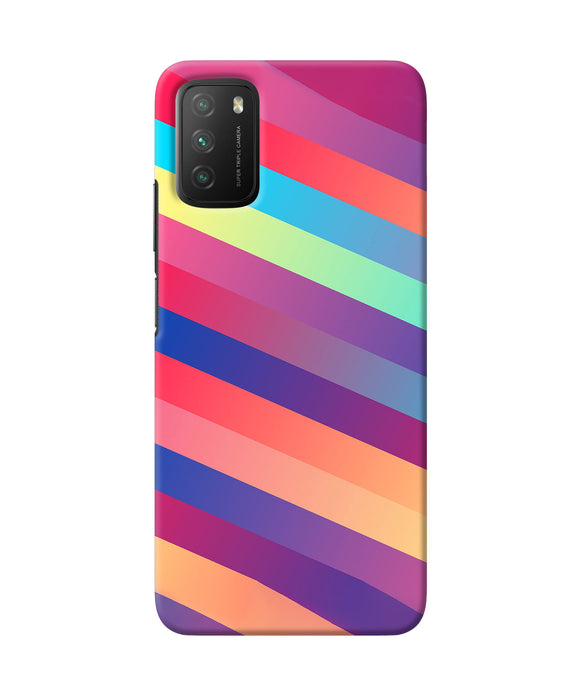 Stripes color Poco M3 Back Cover