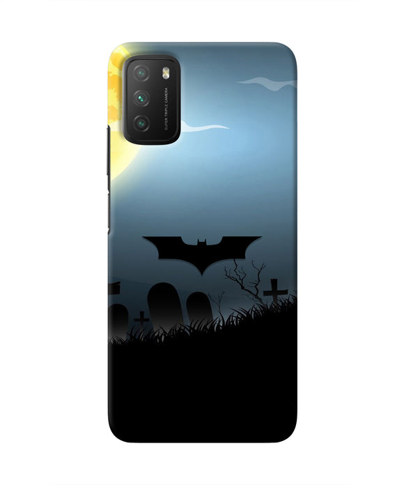 Batman Scary cemetry Poco M3 Real 4D Back Cover