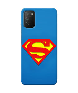 Superman Blue Poco M3 Real 4D Back Cover