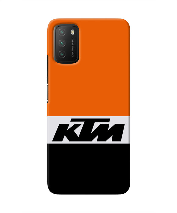 KTM Colorblock Poco M3 Real 4D Back Cover