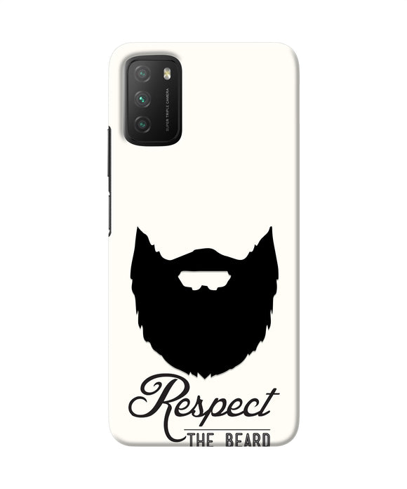 Respect the Beard Poco M3 Real 4D Back Cover