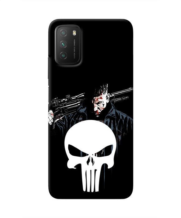 Punisher Character Poco M3 Real 4D Back Cover