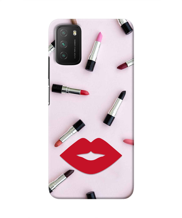 Lips Lipstick Shades Poco M3 Real 4D Back Cover