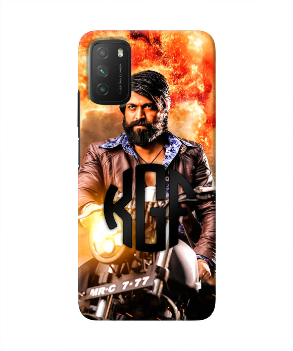 Rocky Bhai on Bike Poco M3 Real 4D Back Cover