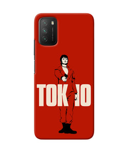 Money Heist Tokyo With Gun Poco M3 Back Cover