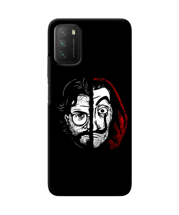 Money Heist Professor Mask Sketch Poco M3 Back Cover