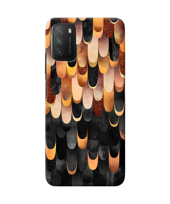 Abstract wooden rug Poco M3 Back Cover