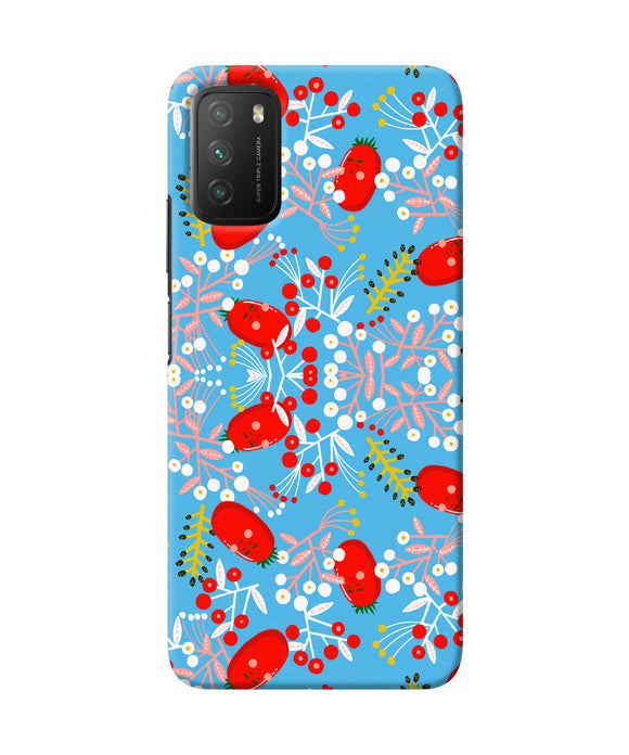 Small red animation pattern Poco M3 Back Cover