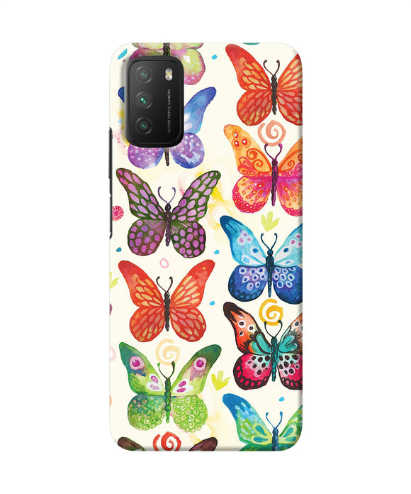 Abstract butterfly print Poco M3 Back Cover