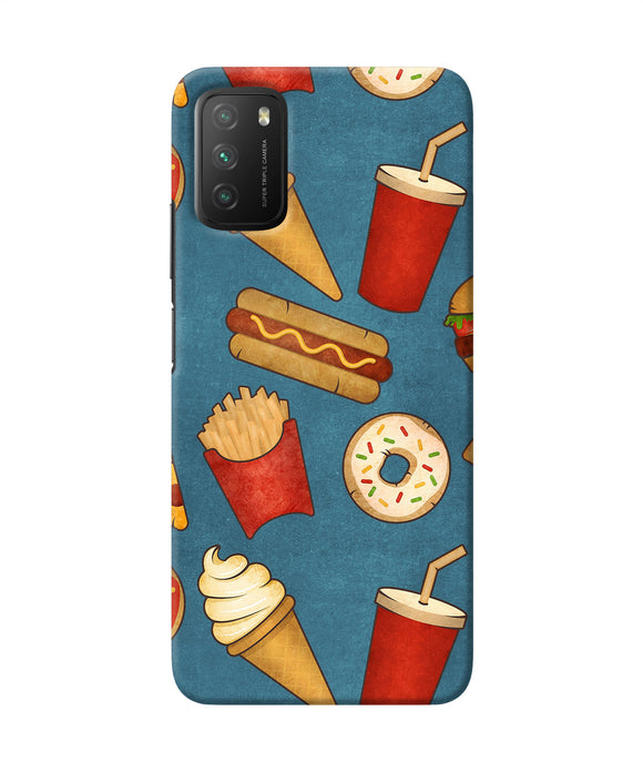 Abstract food print Poco M3 Back Cover