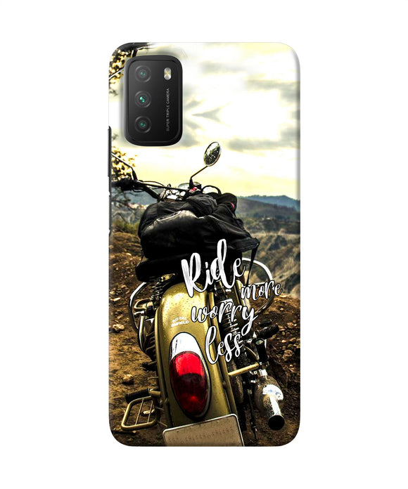Ride more worry less Poco M3 Back Cover