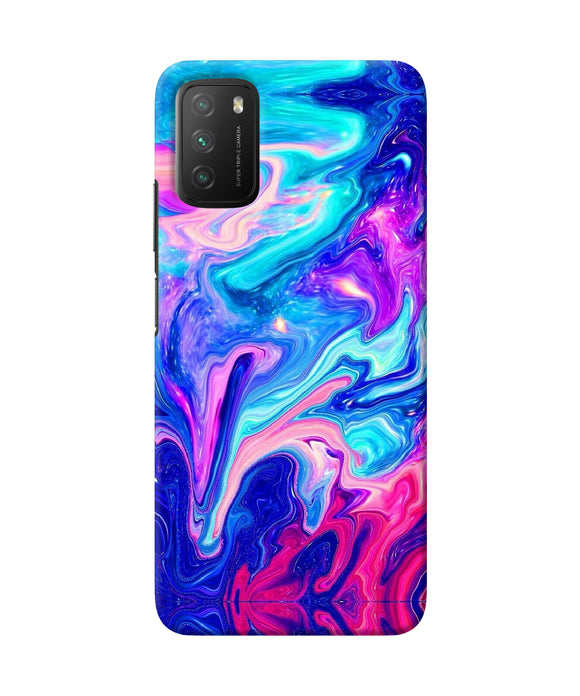 Abstract colorful water Poco M3 Back Cover