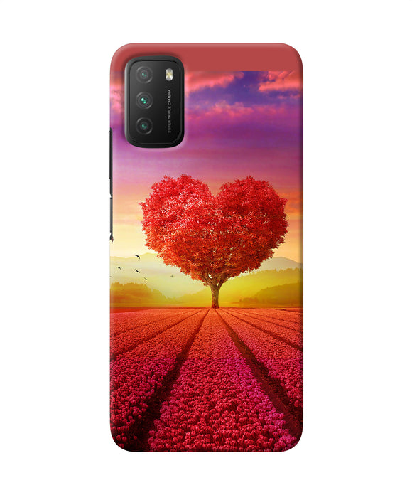 Natural heart tree Poco M3 Back Cover