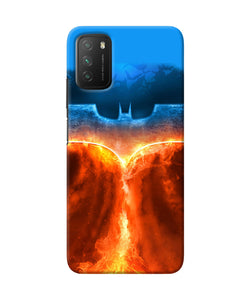 Burning batman logo Poco M3 Back Cover