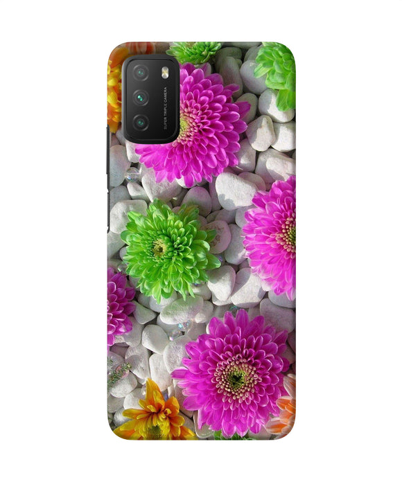 Natural flower stones Poco M3 Back Cover