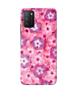 Natural pink flower Poco M3 Back Cover