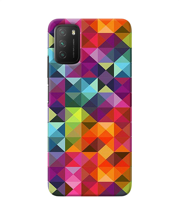 Abstract triangle pattern Poco M3 Back Cover