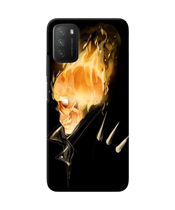 Burning ghost rider Poco M3 Back Cover