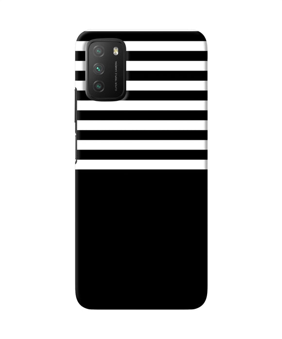 Black and white print Poco M3 Back Cover