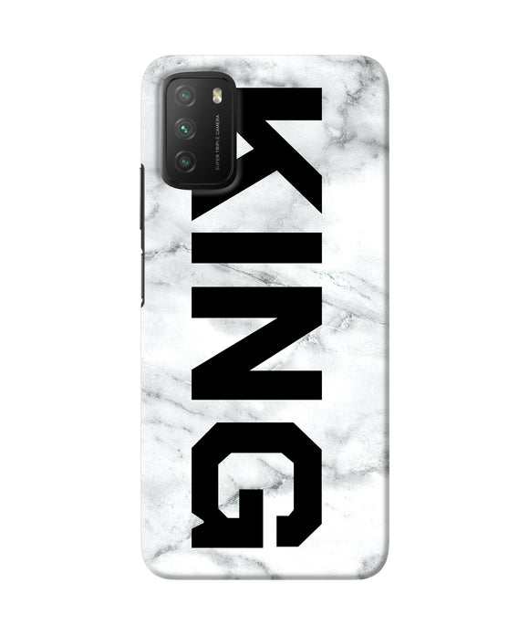 King marble text Poco M3 Back Cover