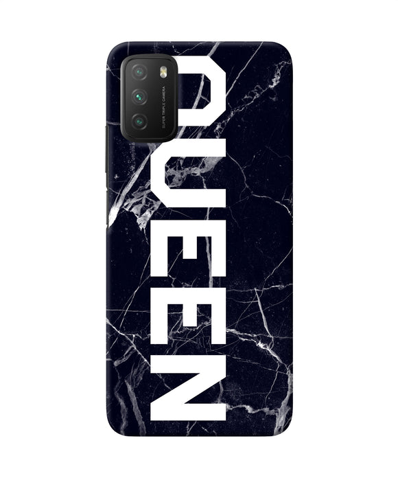 Queen marble text Poco M3 Back Cover