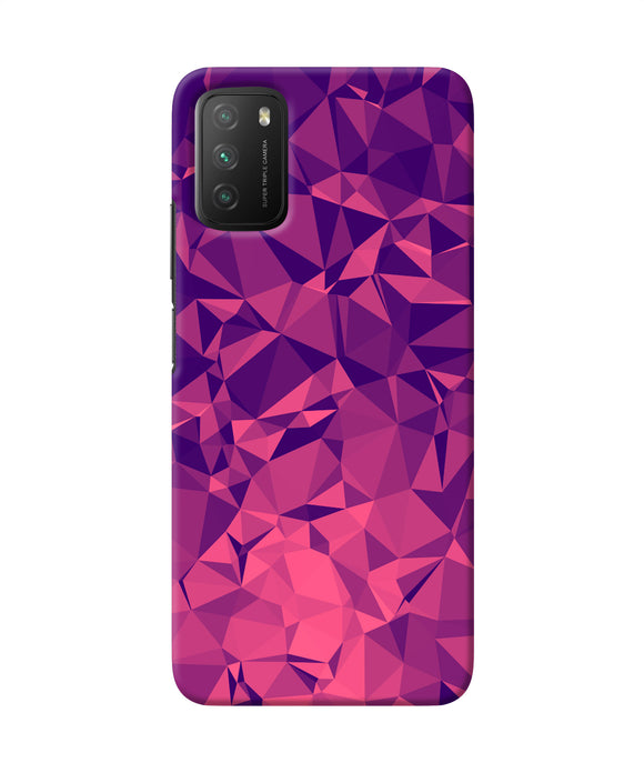 Abstract red blue shine Poco M3 Back Cover
