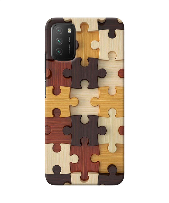 Wooden puzzle Poco M3 Back Cover