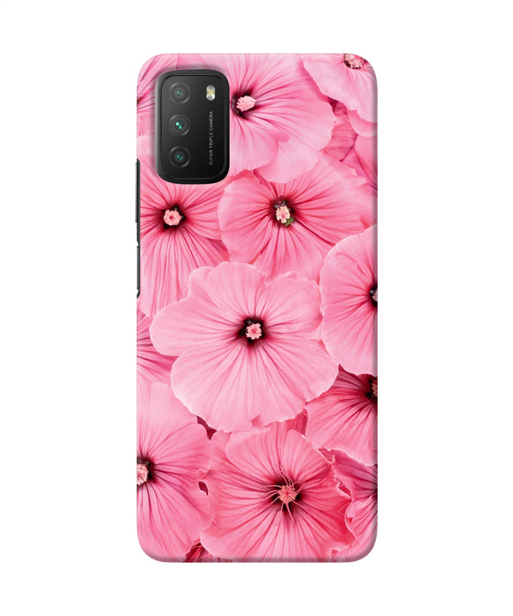 Pink flowers Poco M3 Back Cover