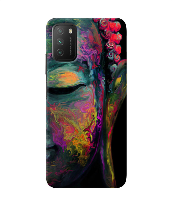 Buddha face painting Poco M3 Back Cover