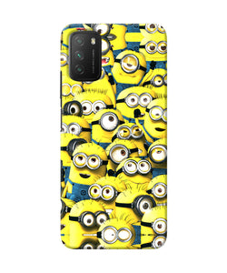 Minions mini crowd Poco M3 Back Cover