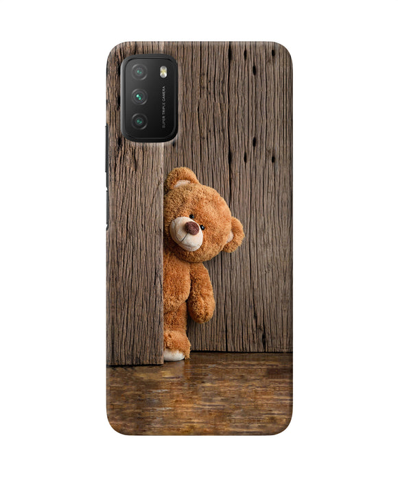 Teddy wooden Poco M3 Back Cover