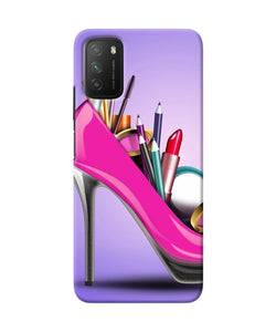 Makeup heel shoe Poco M3 Back Cover