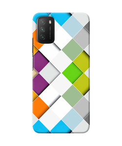 Abstract color box Poco M3 Back Cover