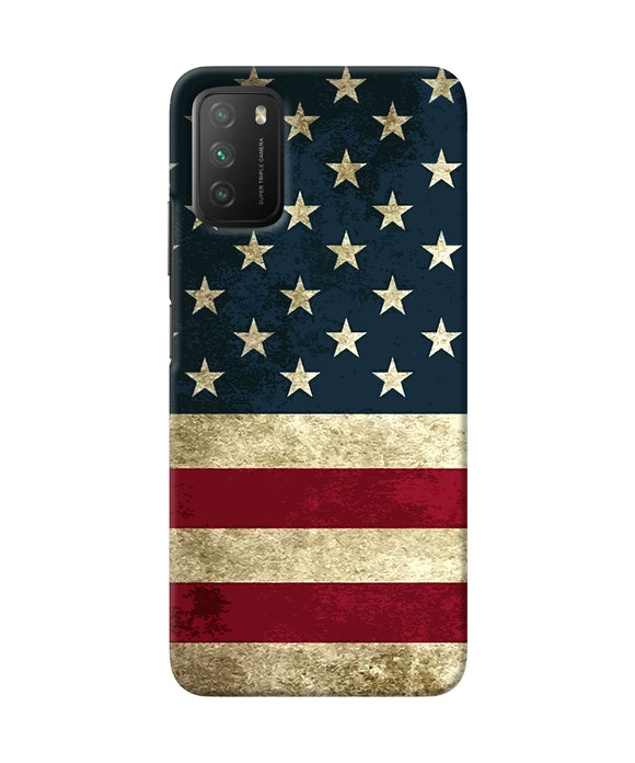 Vintage US flag Poco M3 Back Cover