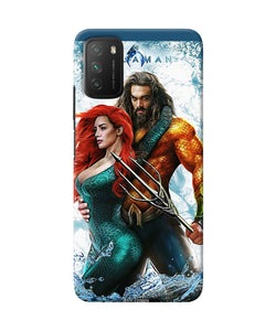 Aquaman couple water Poco M3 Back Cover