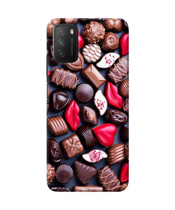 Valentine special chocolates Poco M3 Back Cover