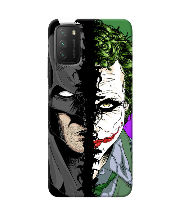 Batman vs joker half face Poco M3 Back Cover