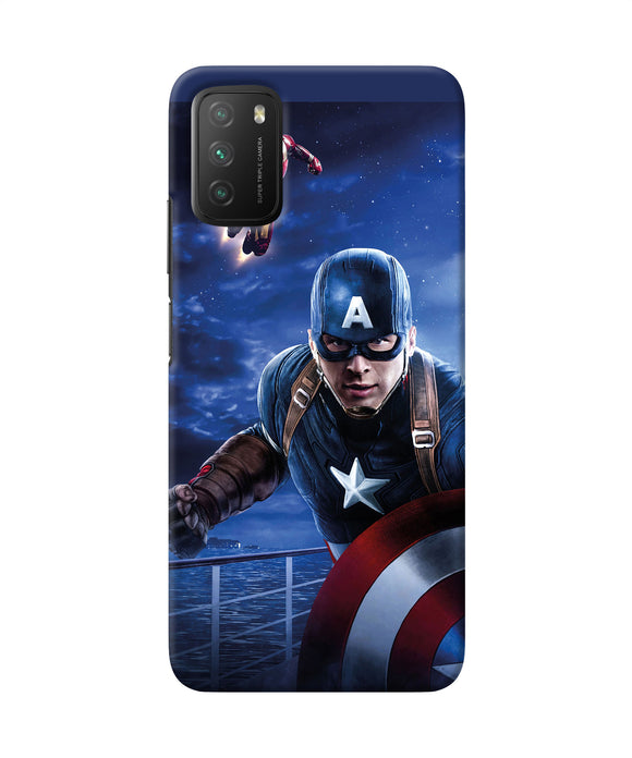 Captain with ironman Poco M3 Back Cover