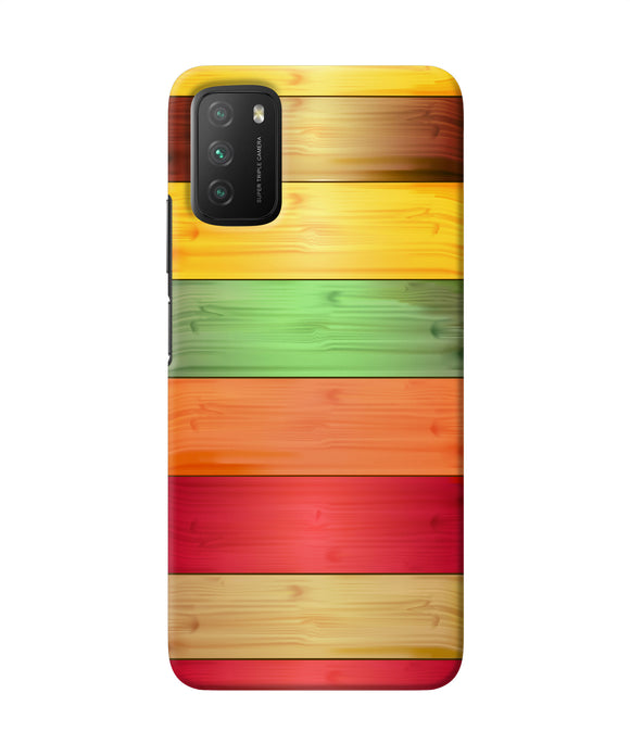 Wooden colors Poco M3 Back Cover